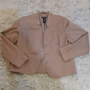 Chic Tan Blazer with Button Detail